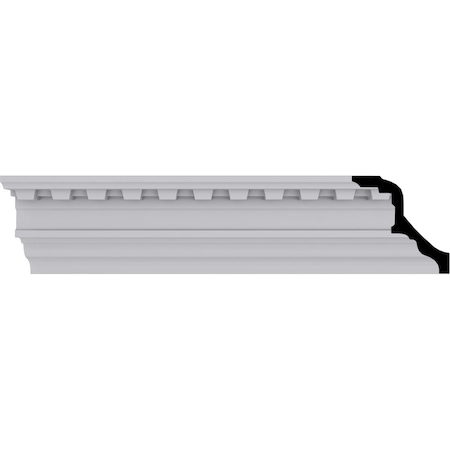 Ekena Millwork 3 3/8"H x 3 3/8"P x 4 3/4"F x 94 1/2"L Devon Crown Moulding MLD03X03X04DE